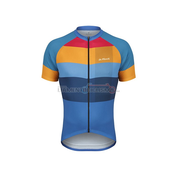 Abbigliamento Ciclismo De Marchi Manica Corta 2021 Giallo Blu